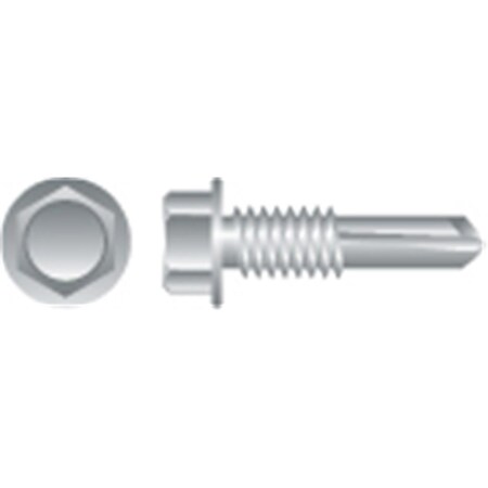 Strong-Point 10-16 x 1.50 in. Unslotted Indented Hex Washer Head Screws Zinc Plated, 3PK H1024